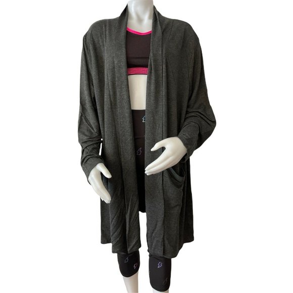 By Design Sweaters - 🌹Women’s Dusters Plus Size 2X BY Design Light Duster Cardigan With Pockets Grey